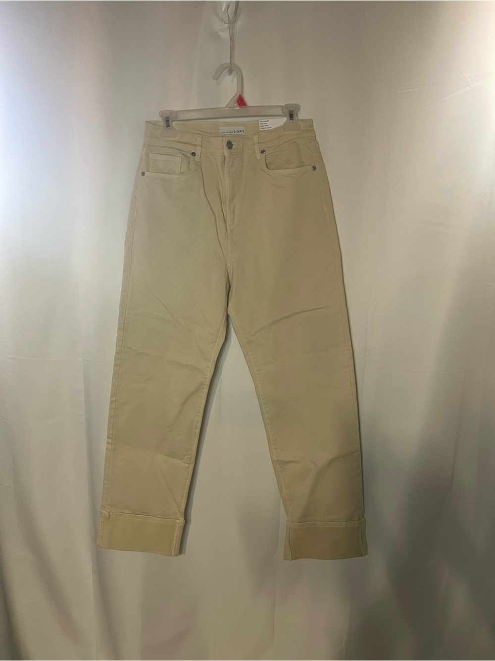 LOFT Light Beige Straight Pants